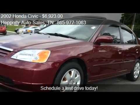 2002 honda civic ex sedan - This 2002 Honda Civic EX 4dr Sedan is for sale in Maryville, TN 37804 at Hepperly Auto Sales. Contact Hepperly Auto Sales at http://www.carsforsale.com/used-cars-for-sale/2002-honda-civic-maryvill...