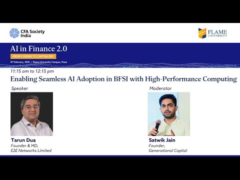 Enabling Seamless AI Adoption in BFSI with High-Performance Computing | Tarun Dua | AI in Finance2.0