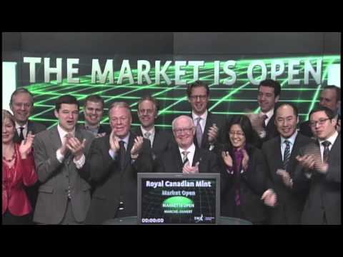 Royal Canadian Mint opens Toronto Stock Exchange, December 19, 2012.