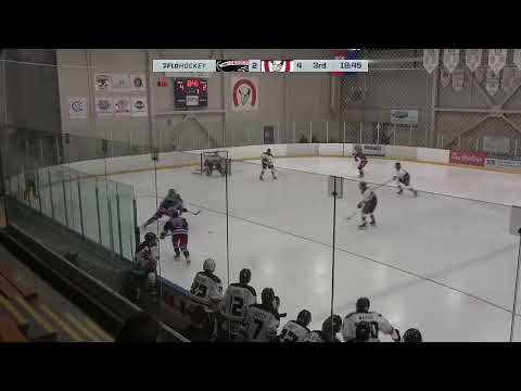 #18 Mattias Schoffner using his speed, acceleration and stickhandling skills to get a shot on net