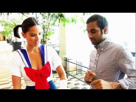 Aziz Ansari and Olivia Munn at Comic Con 2011