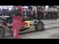 Tom Kristensen Pit stop and burnout in Audi DTM car.