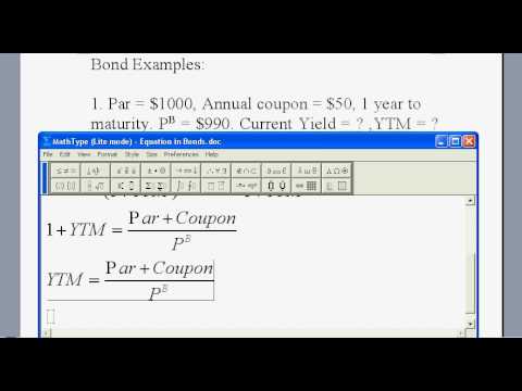 how to calculate yield to maturity