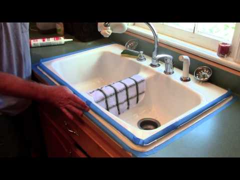 how to replace caulking around sink