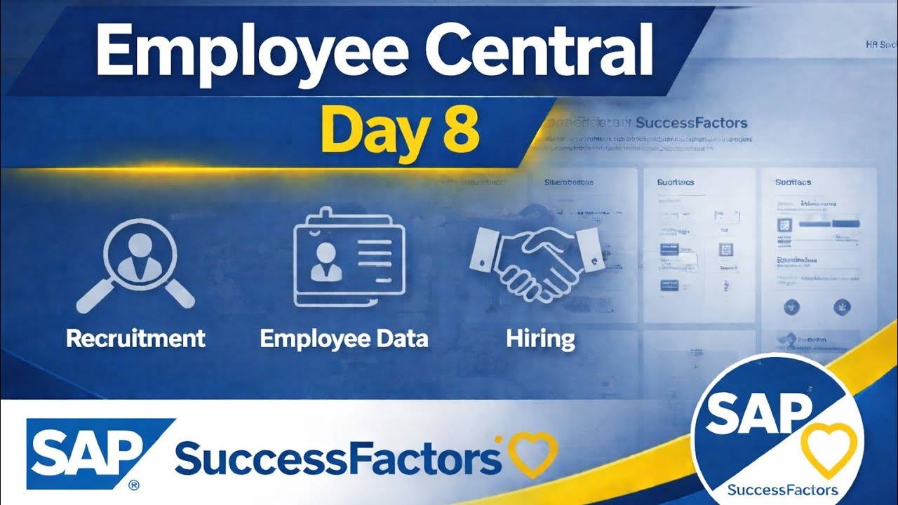 SAP SuccessFactors Employee Central Day 8 | Corporate Data Model - XML
