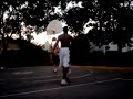 Me and Yemi screwing around by dunking