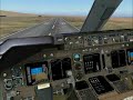FS9 Boeing 747 PMDG Crosswind Landing