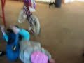 Livvy Low and Rumi Rae on coaster carts Livvy Low and Rumi Rae on coaster carts