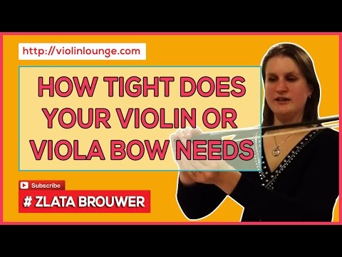 how to adjust violin bow