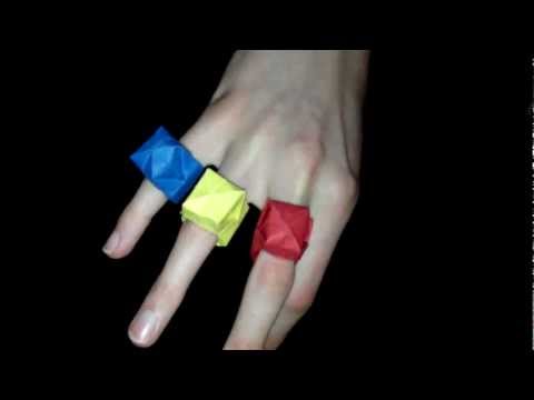 Origami Ring: Faltanleitung Papierschmuck [HD]