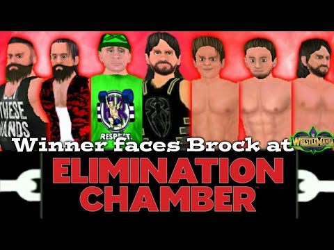 Wwe elimination chamber 2018-Roman Reigns vs Cena vs miz vs braun vs Rollins vs balor vs Elias-Wr3d