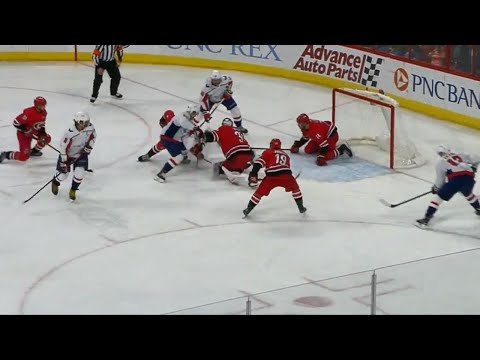 Video: Capitals' Eller puts home rebound after mayhem in front of Hurricanes' net