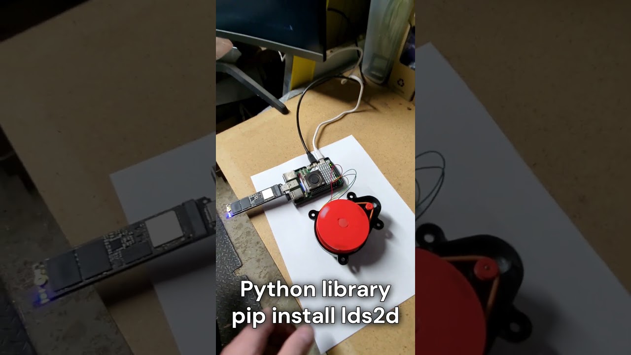 Xiaomi LDS02RR LiDAR Sensor Connected to Raspberry Pi 5