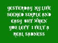 Jon Bon Jovi - Yesterday & In My Life - For my late dad