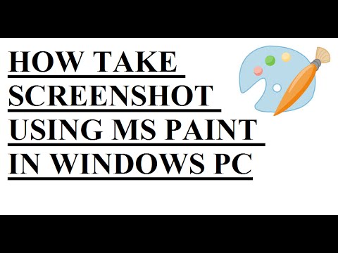 how to take a screenshot on a pc using paint