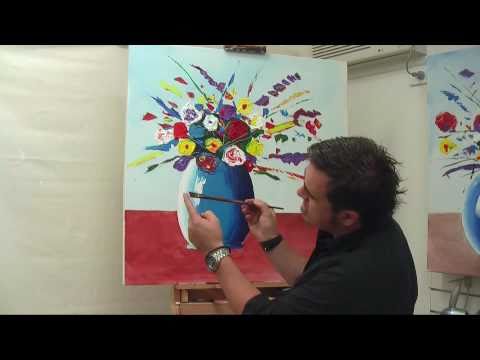 flower painting - Joe from Mont Marte takes you through the simple steps of creating a fantastic Abstract vase using Acrylic paints. http://montmarte.net/mont_marte_tv?channel...