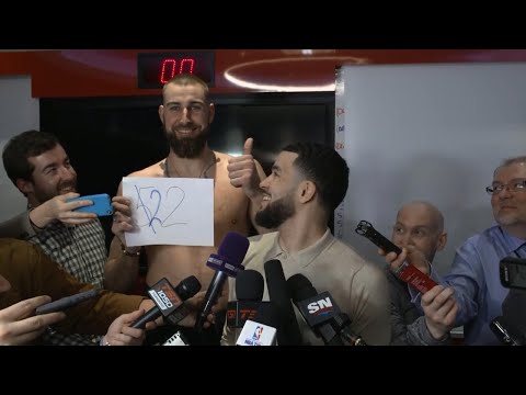 Video: Gotta See It: Valanciunas interrupts VanVleet scrum with familiar sign