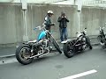 Cool bikes outside Mooneyes show Yokohama