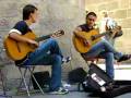 Spanish guitar players, barcelona, espain(or andalusian) هنر نمايى دوگيتاريست