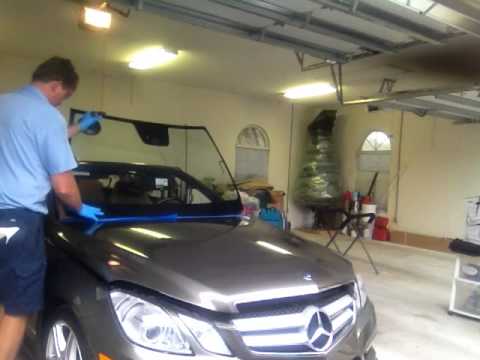How to replace 2011 Mercedes E550 Convertible Windshield Set with Rolladeck