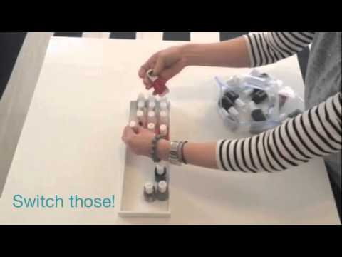 how to organize nail polish