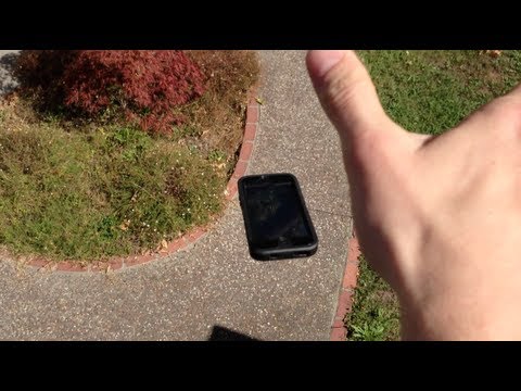 dropped phone on car - Otterbox Defender On Amazon: http://amzn.to/TmRryA This is our review and drop test of the Otterbox Defender Series case for iPhone 5.
