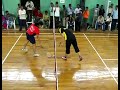 Prabu Deva playing a friendly badminton match Prabu Deva playing a friendly badminton match