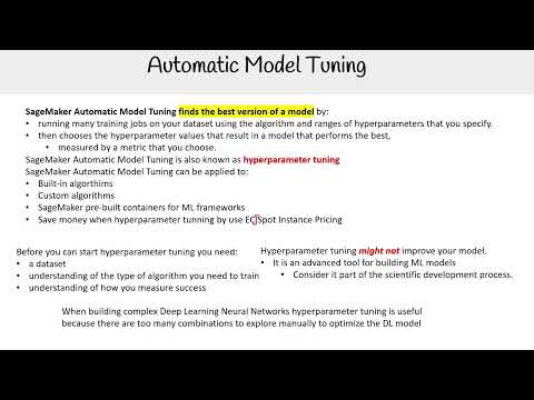 SageMaker Automatic Model Tuning - AWS AI Practitioner AIF-C01