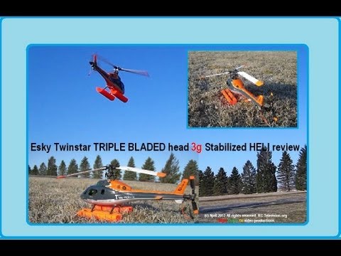 3 BLADED Rotor head. ESKY Twinstar Helicopter test from Xheli.com.
