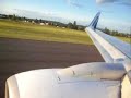 Westjet Flight 192 Cyyj-Cyeg Takeoff 737-700 winglets and TV