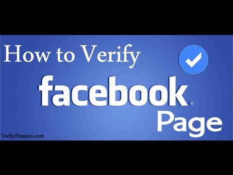 how to verify a facebook page
