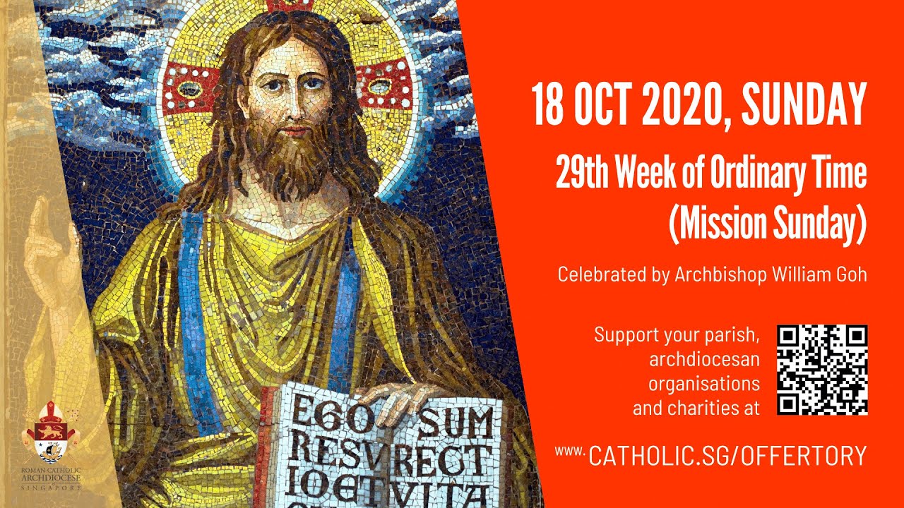 Catholic Sunday Mass 18th October 2020 Today Live Online - Livestream
