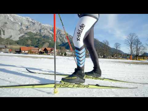 Test der verschiebbaren Rottefella-Bindung auf Langlaufski