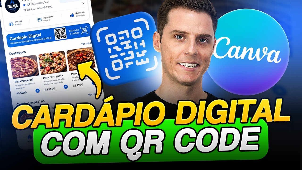 Como Criar um Cardápio Digital Profissional no Canva (com QR Code)