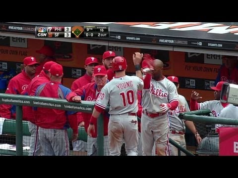 Video: PHI@SF: Young ties game in ninth with a sacrifice fly