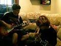 2 guitarists from fade2black play their song 