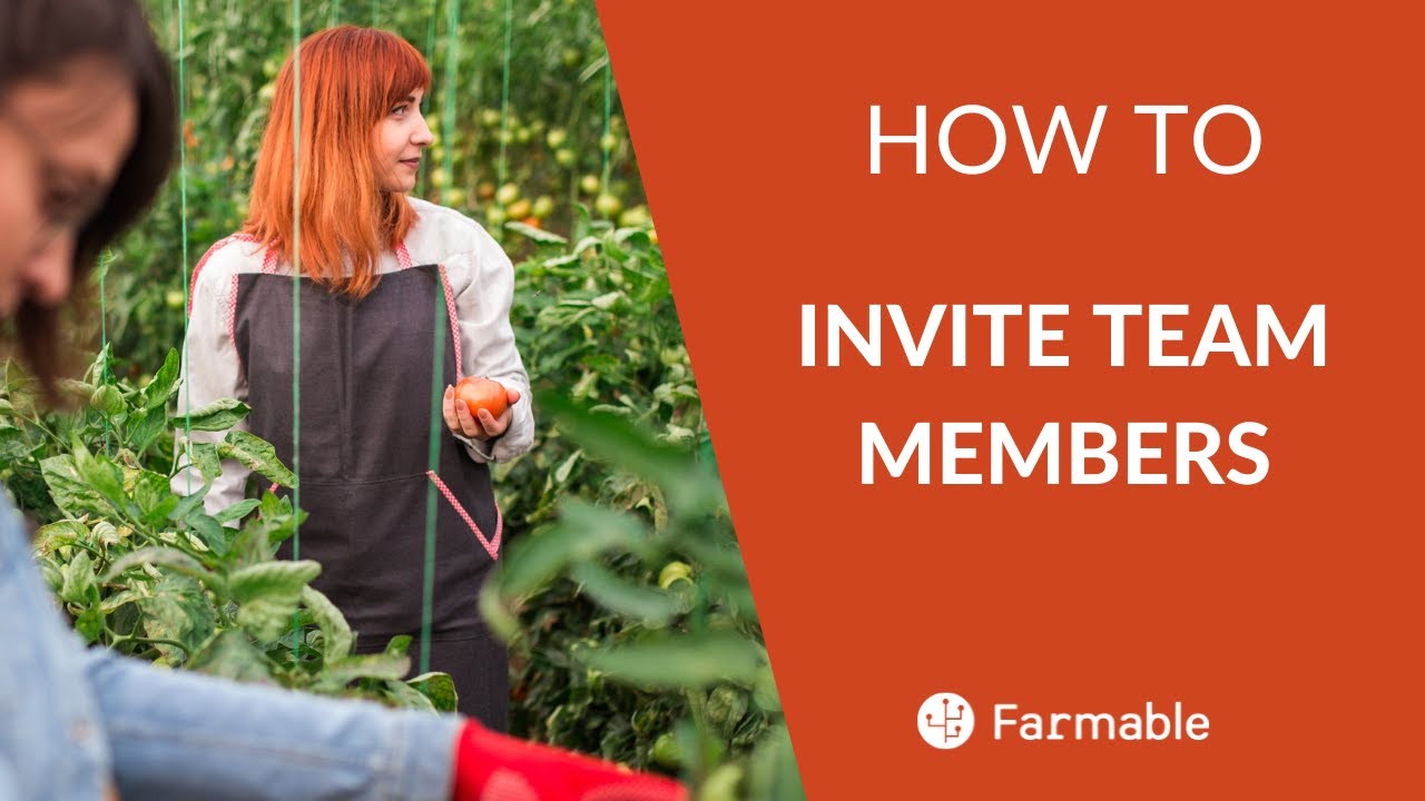 Invite team members in the Farmable app