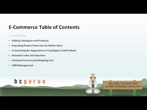 Business Catalyst Ecommerce | Adobe BC Training