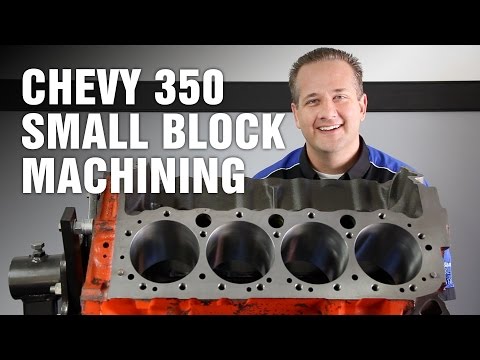 machine - Chris Duke from Motorz TV http://www.motorz.tv takes our Chevy 350 small block to the machine shop to show you the process of machining a block. Special gues...