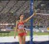 Blanka Vlasic of Croatia celebrates her gold me