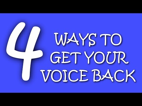 how to get voice back