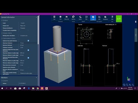 BASE PLATE CONNECTION DESIGN AS PER IS CODE IN RAM CONNECTION v13