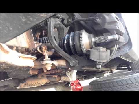 DIY How to replace install driver side axle 2005 Hyundai Sonata