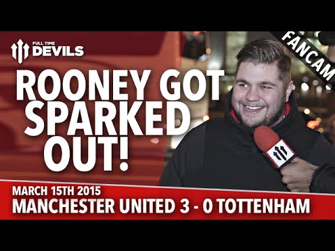 Rooney Got Sparked Out! | Manchester United 3 Tottenham 0 | FANCAM