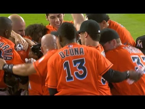 Video: Marlins win in the 9th on Baker's RBI double