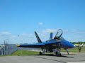 F-22 Fly-By at KFRG with Blue Angels