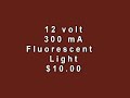 solar panel running a 12volt fluorescent  light