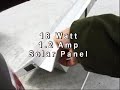 solar panel running a 12volt fluorescent  light