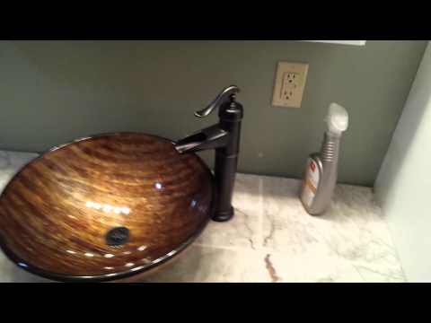 how to fasten a vessel sink