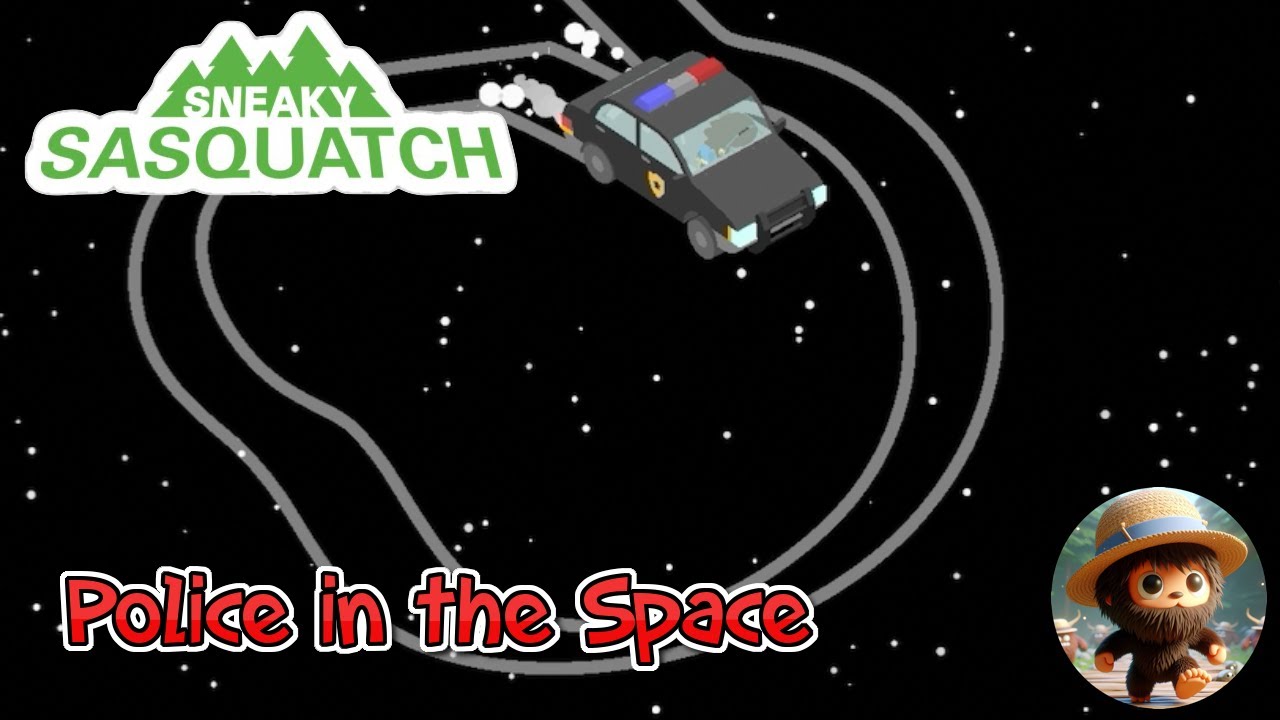 Sneaky Sasquatch - Police in the Space Glitch!!!! Flying to the Moon
